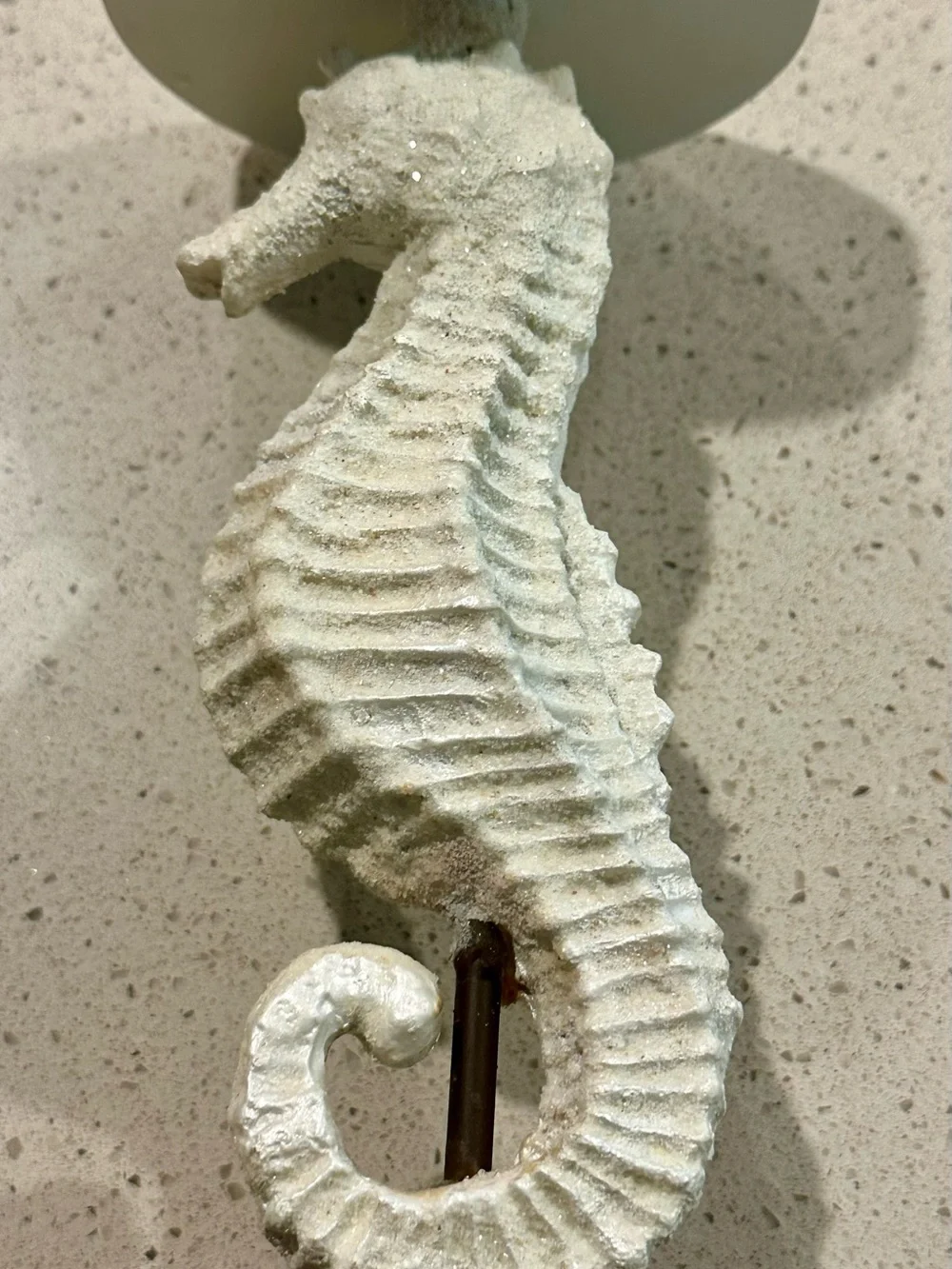 Ann Marino Cream Textured Seahorse Décor Sculpture